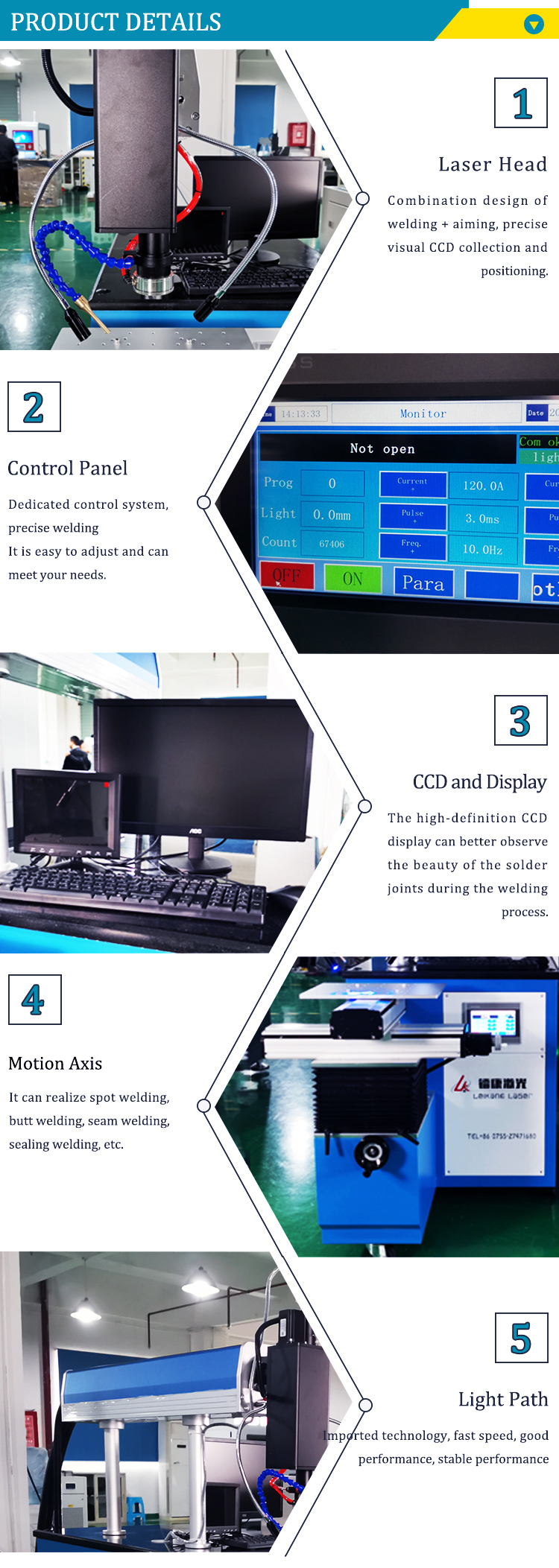 laser spot welding machine for batteries