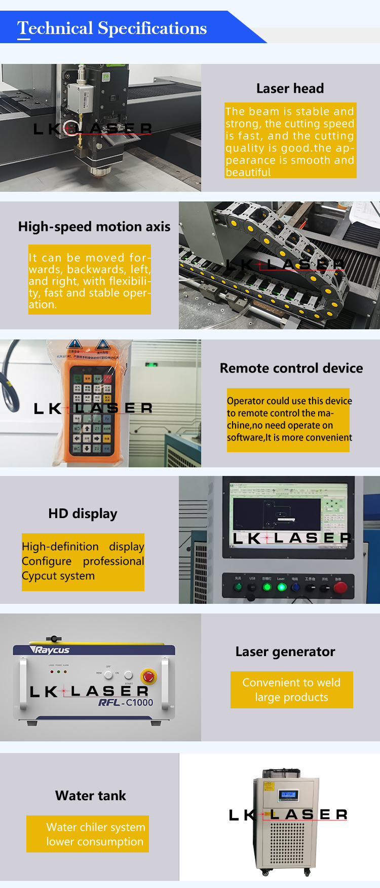 1000W laser cutting machine 