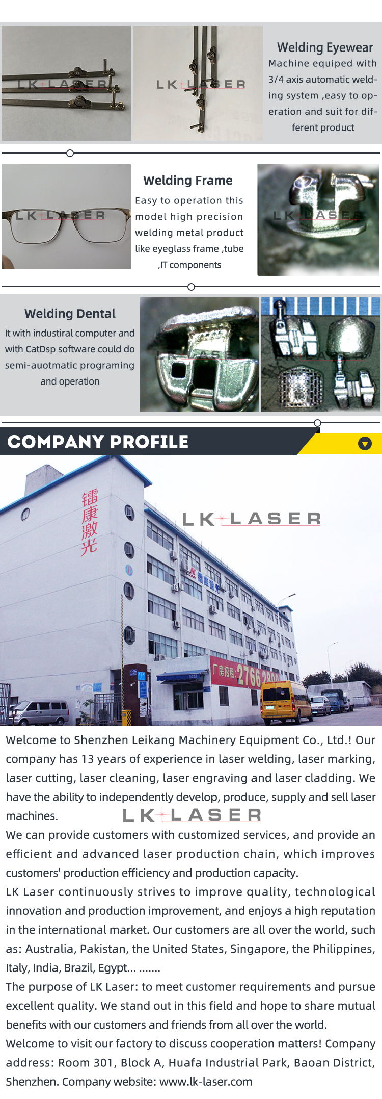 eyewear frame laser welding machine price 