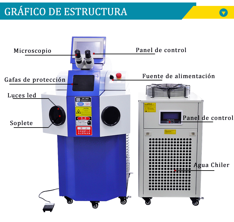 máquina de soldar para reparación de joyas