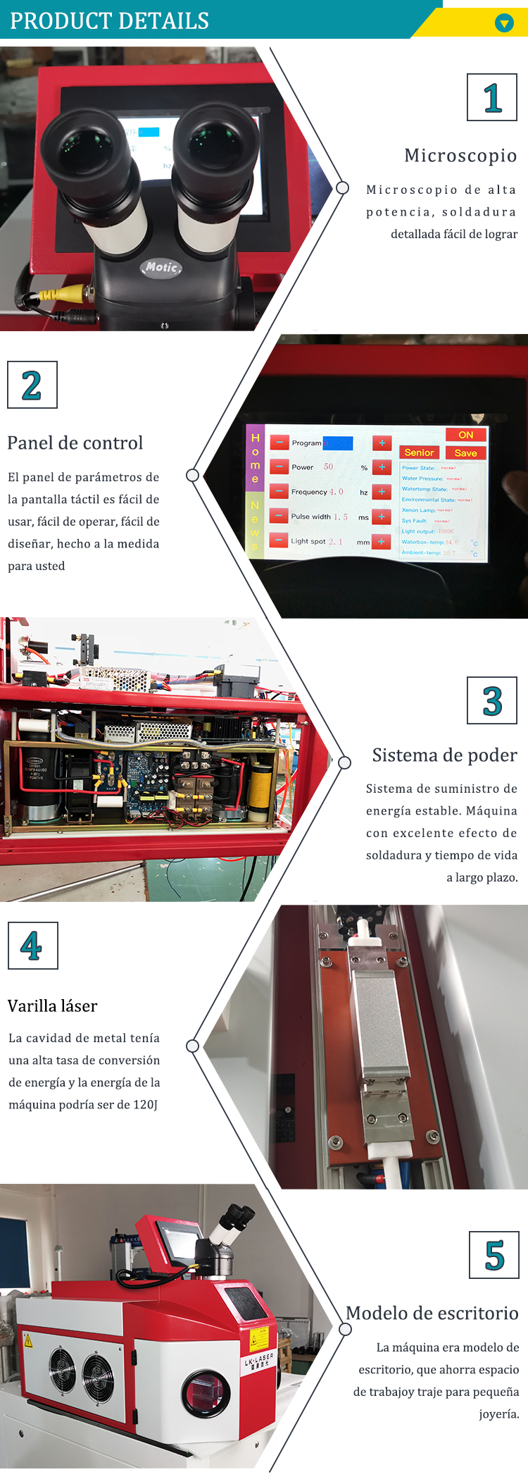 máquina de soldadura láser oro plata