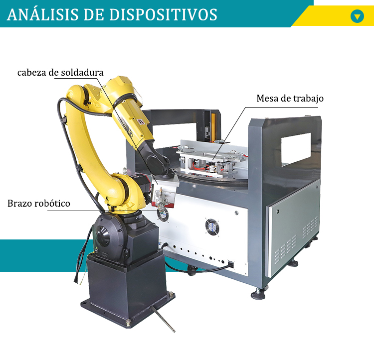 m&aacute;quina de soldadura l&aacute;ser con un robot