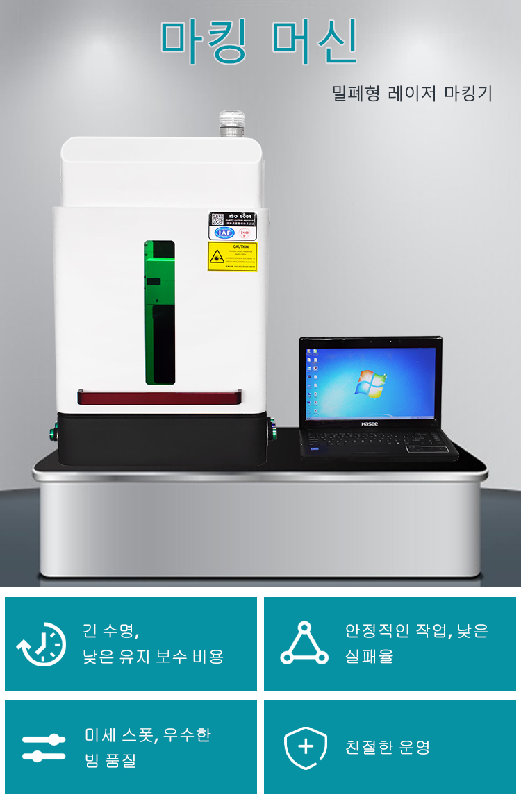 경쟁력있는 가격 캐비닛 레이저 마킹 머신