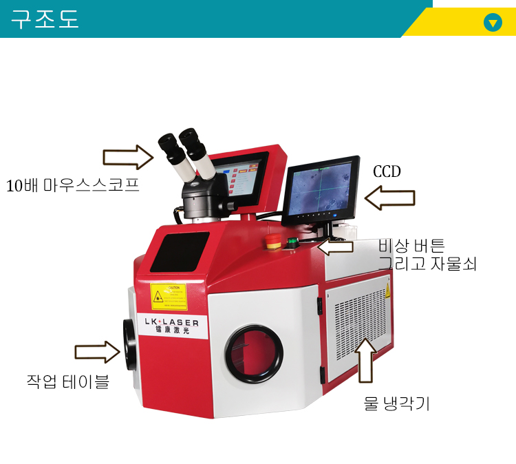 200w 보석 레이저 용접기