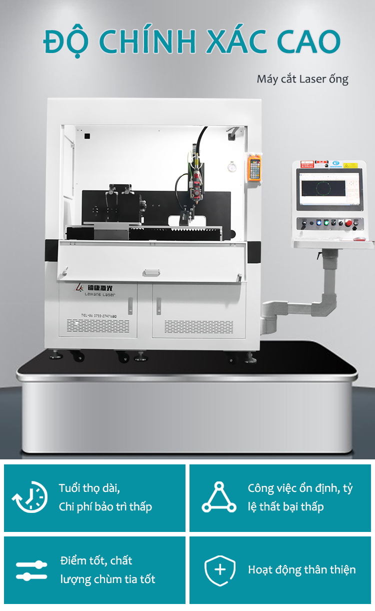 máy cắt laser sợi quang cho ống kim loại