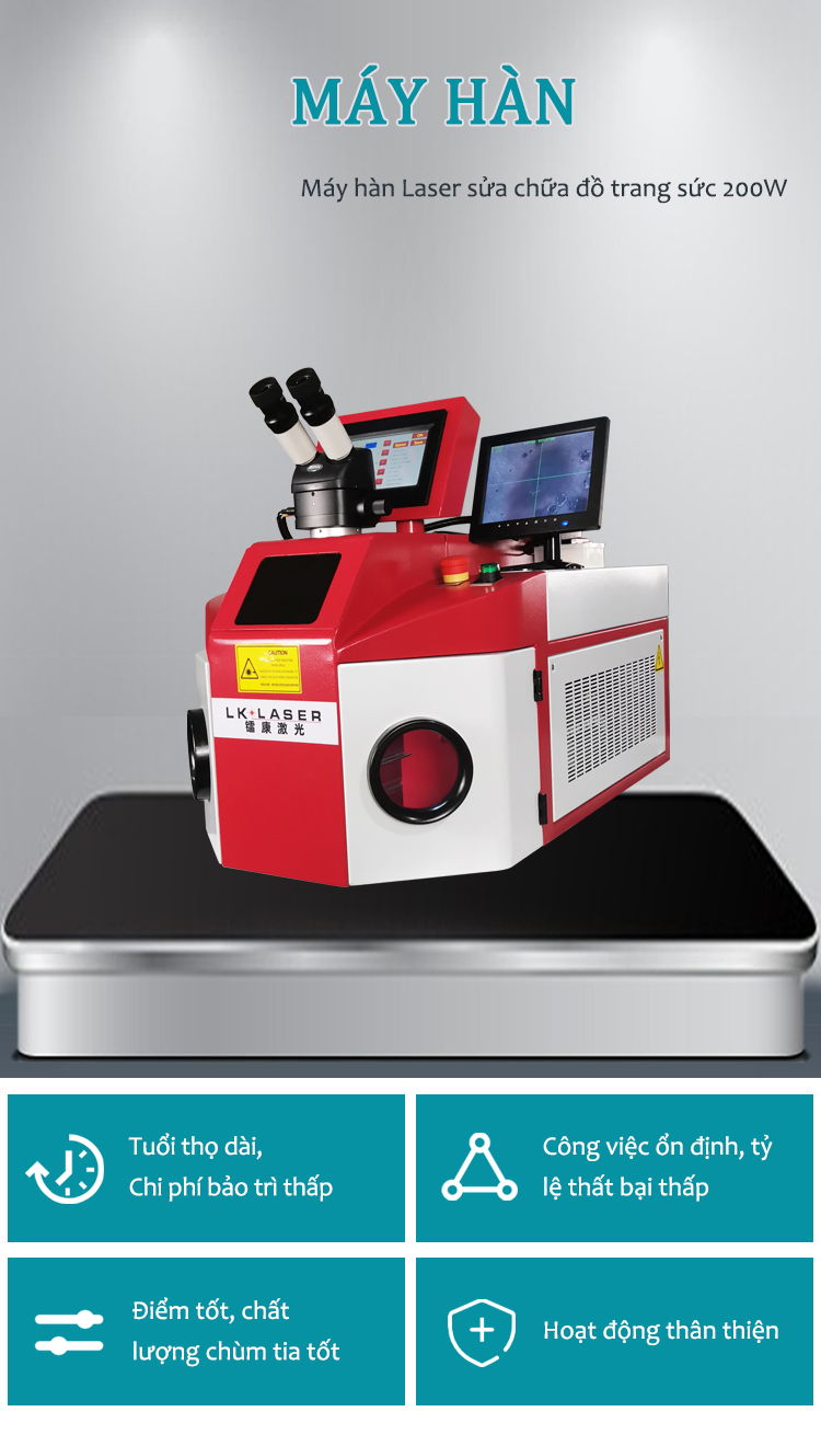M&aacute;y h&agrave;n laser trang sức 200w để b&agrave;n