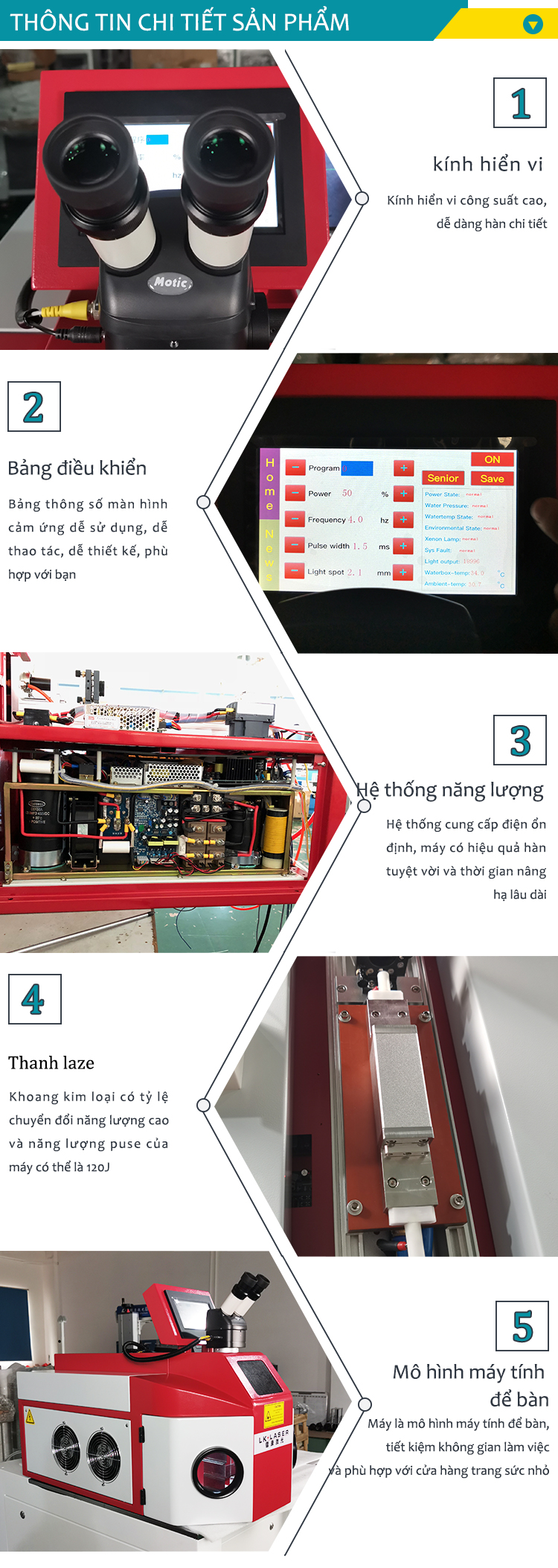M&aacute;y h&agrave;n trang sức laser tự động 200w