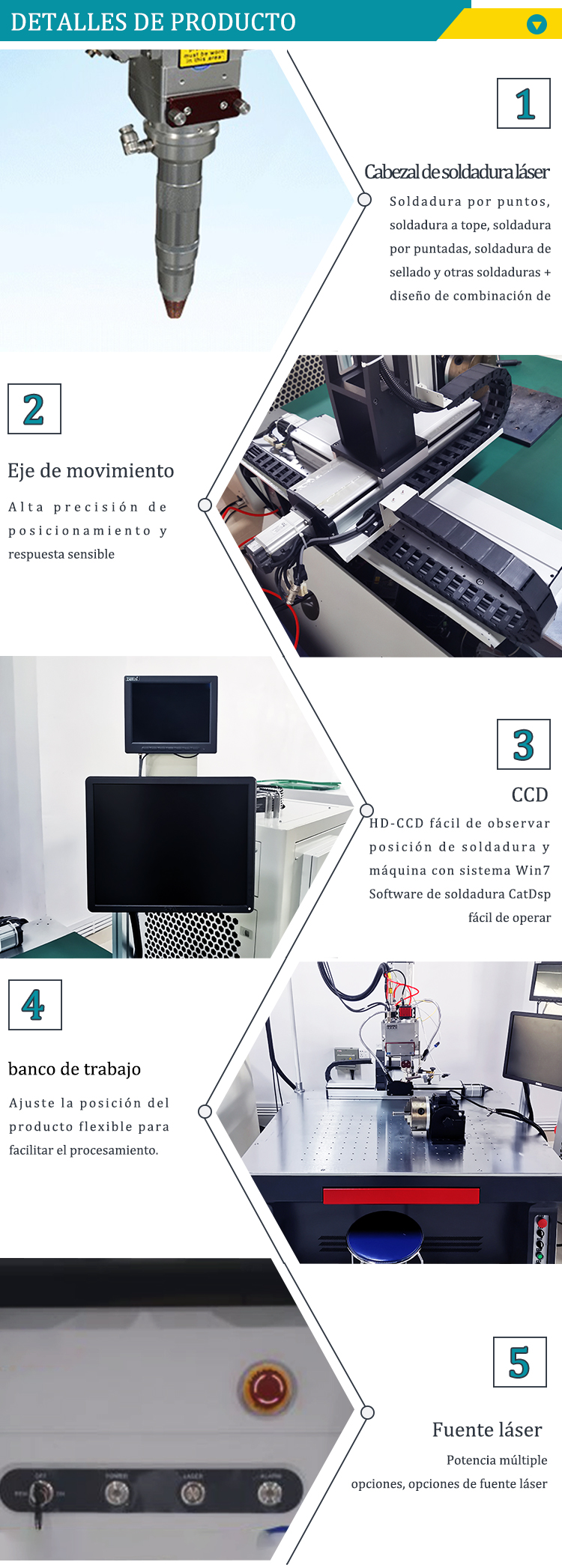 m&aacute;quina de soldadura l&aacute;ser de fibra con alimentador de alambre autom&aacute;tico