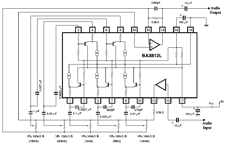 5 band equalizer IC