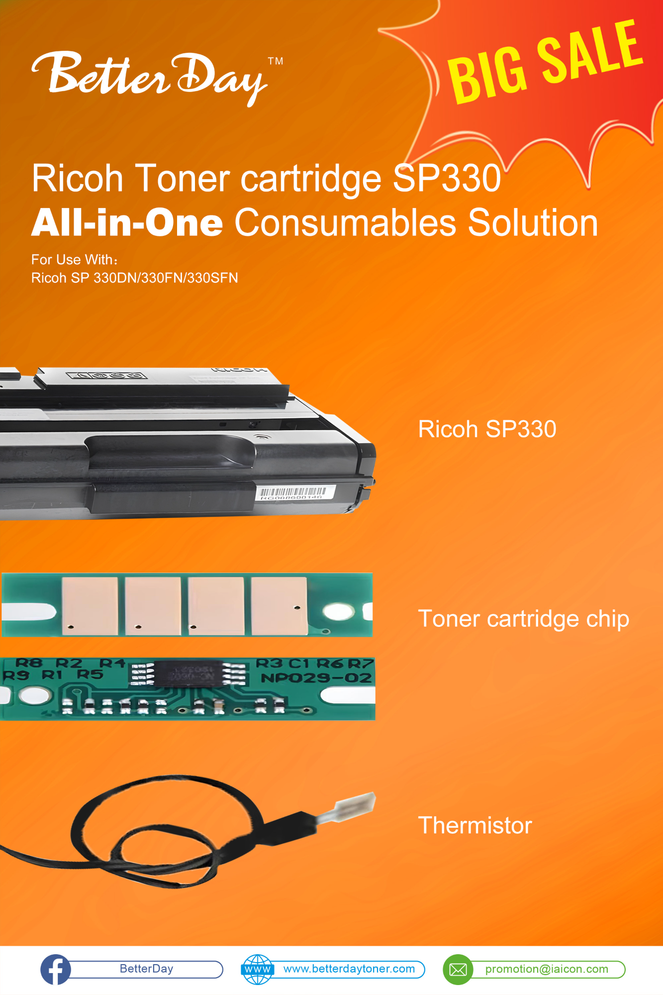 Betterday Launches Ricoh SP330 All-in-One Consumables Solution for Professional Printing Needs
