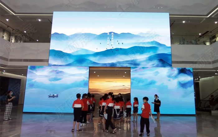 Lishui Landscape City Museum small pitch P2.5 mechanical opening and closingLED display screen