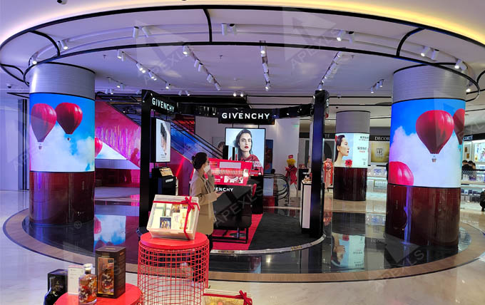 Shopping mall LED cylindrical screen application cases