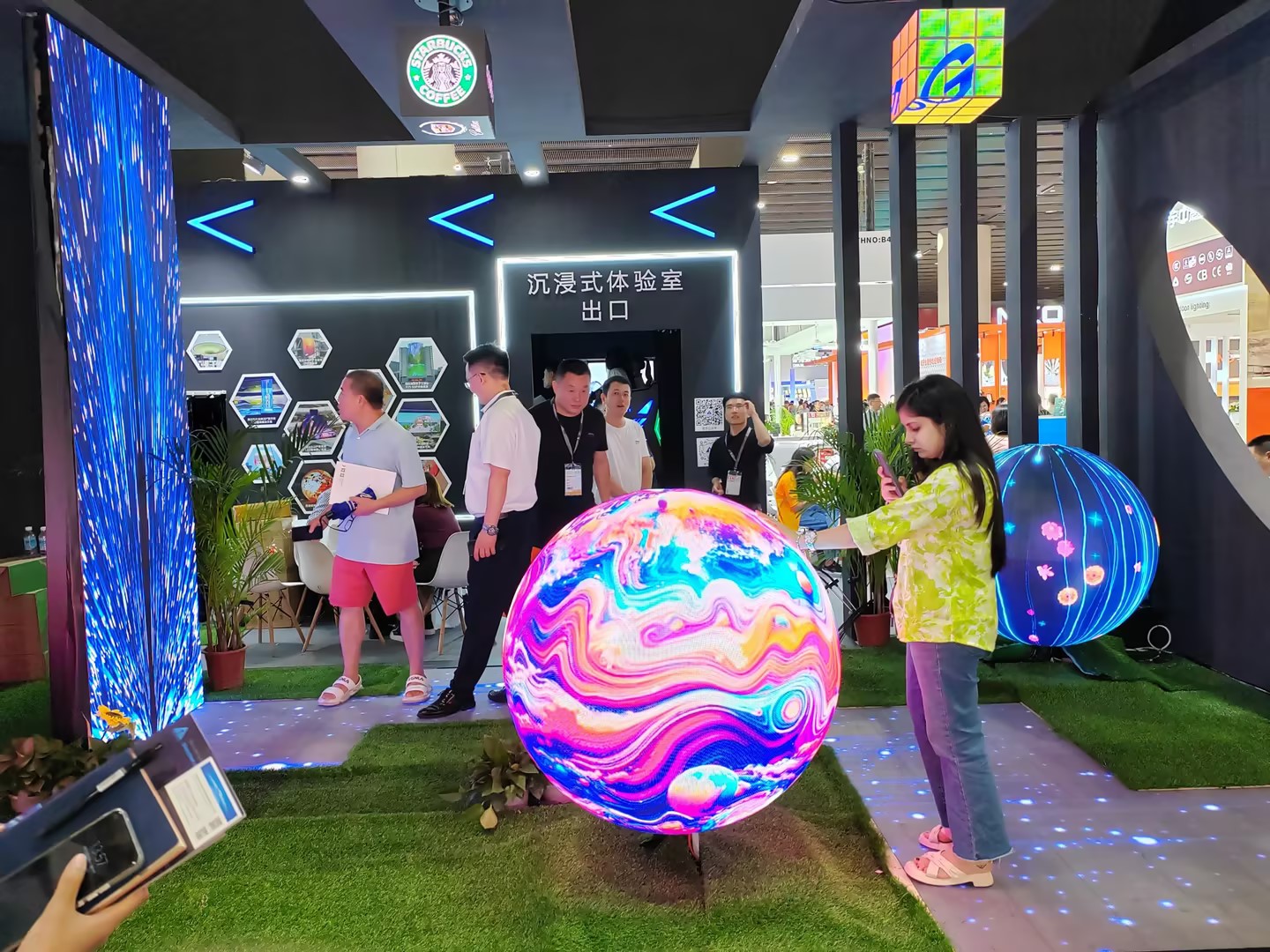 indoor LED sphere display