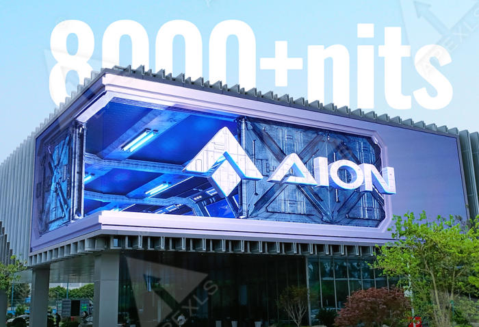 Apexls Outdoor High-Brightness Dynamic Energy-Saving Screen, with a brightness of over 8000 nits.