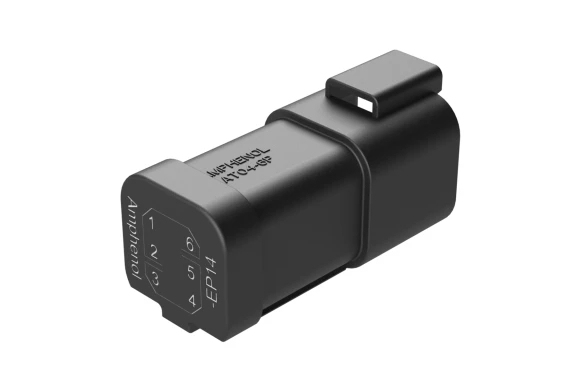 Amphenol AT04-6P-EP14 Male Bussed Connector Factory Packaged With IP67 Ingress Protection For Automotive Wiring System Use