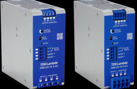 TDK Lambda 3-phase power supply provides multiple options for DIN rail applications
