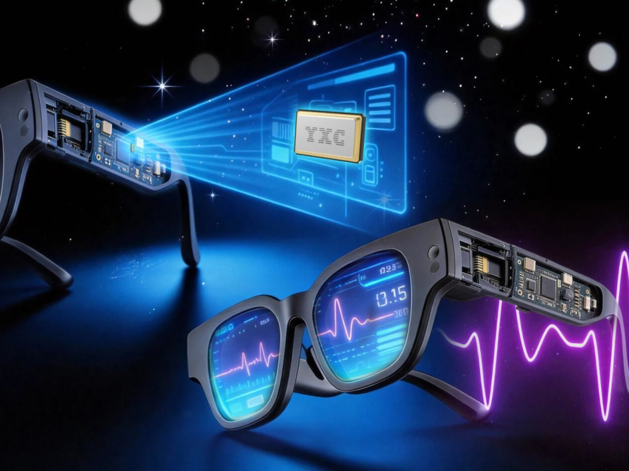 YXC's high-performance time and frequency devices empower a new experience in AI wearable technology.
