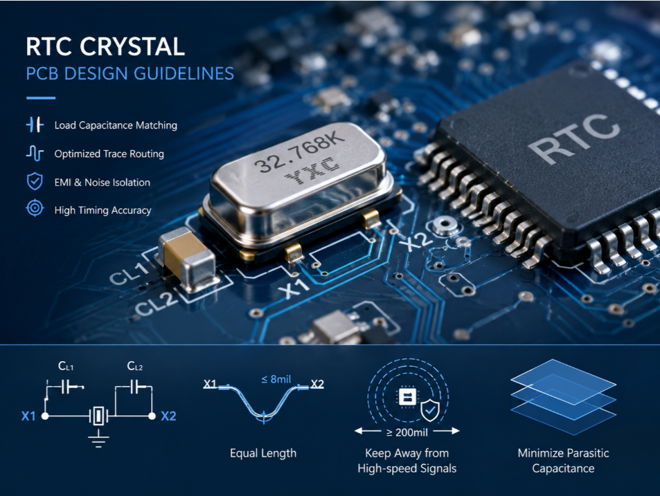 PCB Design Guidelines for RTC Crystals